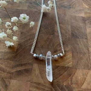 Crystal/ silver necklace